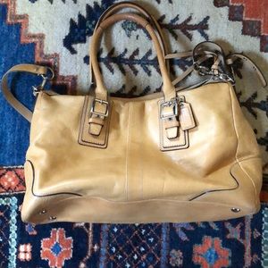 Buff colored Coach satchel